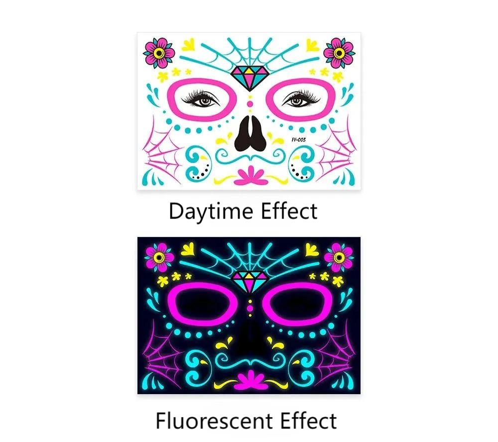 FLUORESCENT WATERPROOF TATTOO STICKERS