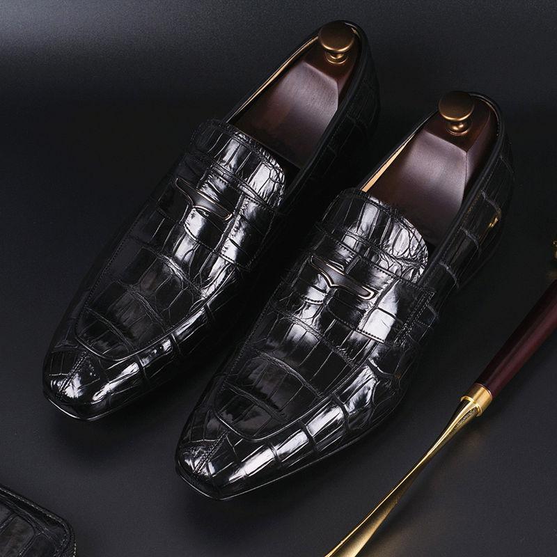 Men's Luxury Alligator Slip-On Formal Loafers-Zittor