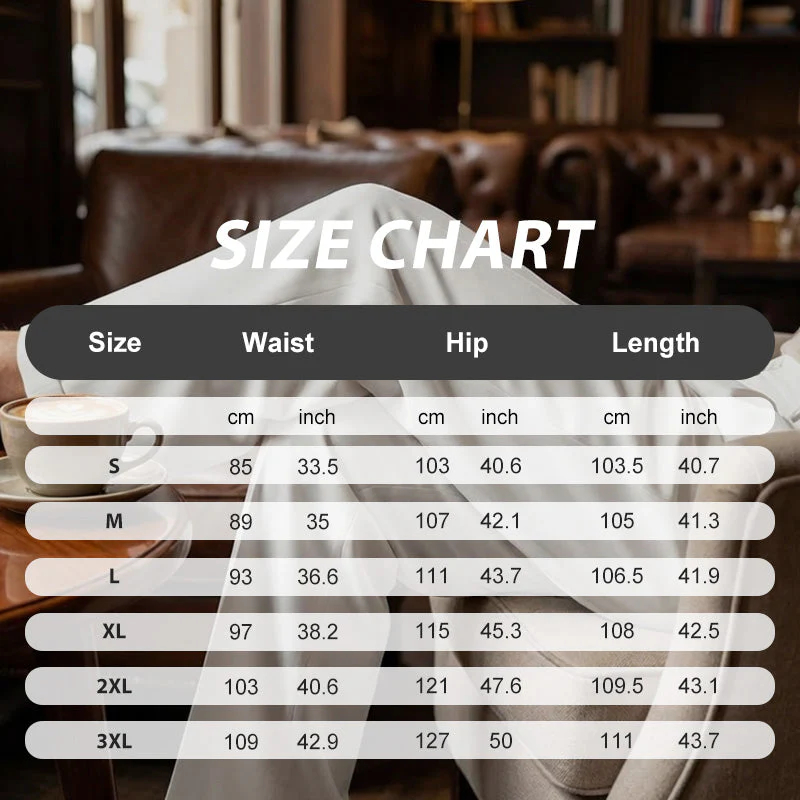 Men’s Casual Pleated Wide-Leg Pants