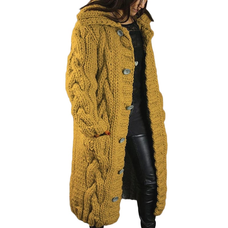 2023 Knitted Thick-Line Jumper Coat