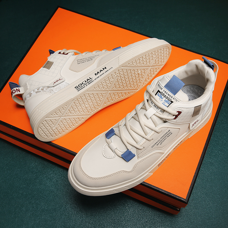 Men Shoes Casual New In Male Sneakers Leather Platform Luxury Designer 