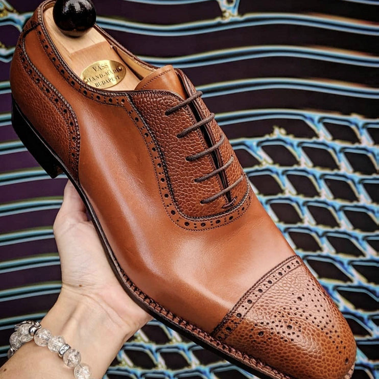 Brown Yellow Bullock Four Seasons All-match Men's Leather Shoes-Zittor