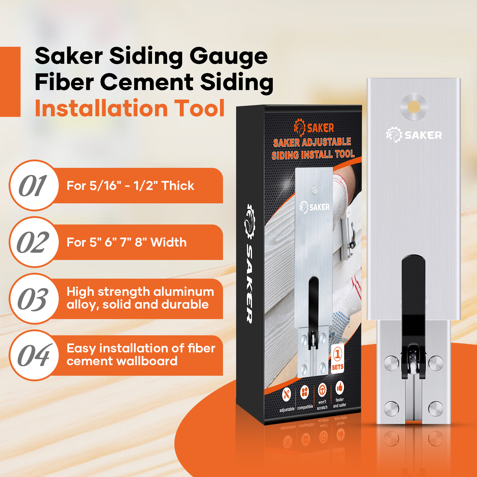 Saker Adjustable Siding Install Tool