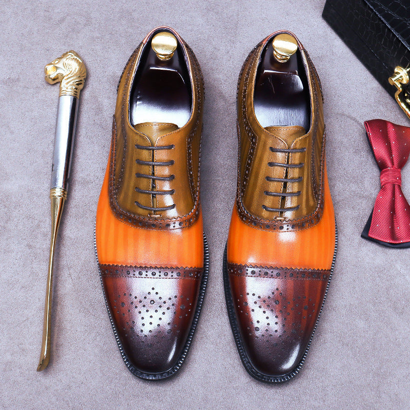 2022 Men's Leather Business Casual Design Trendy Calf Dress Shoes-Zittor