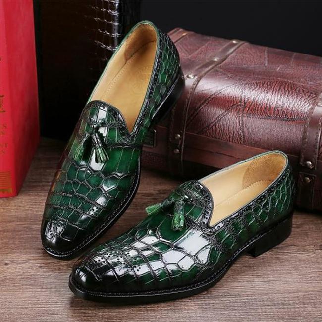 Classic Alligator Tassel  Slip-On Shoes-Zittor