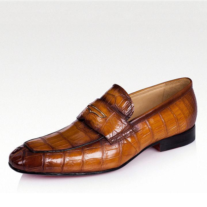 Men's Luxury Alligator Slip-On Formal Loafers-Zittor