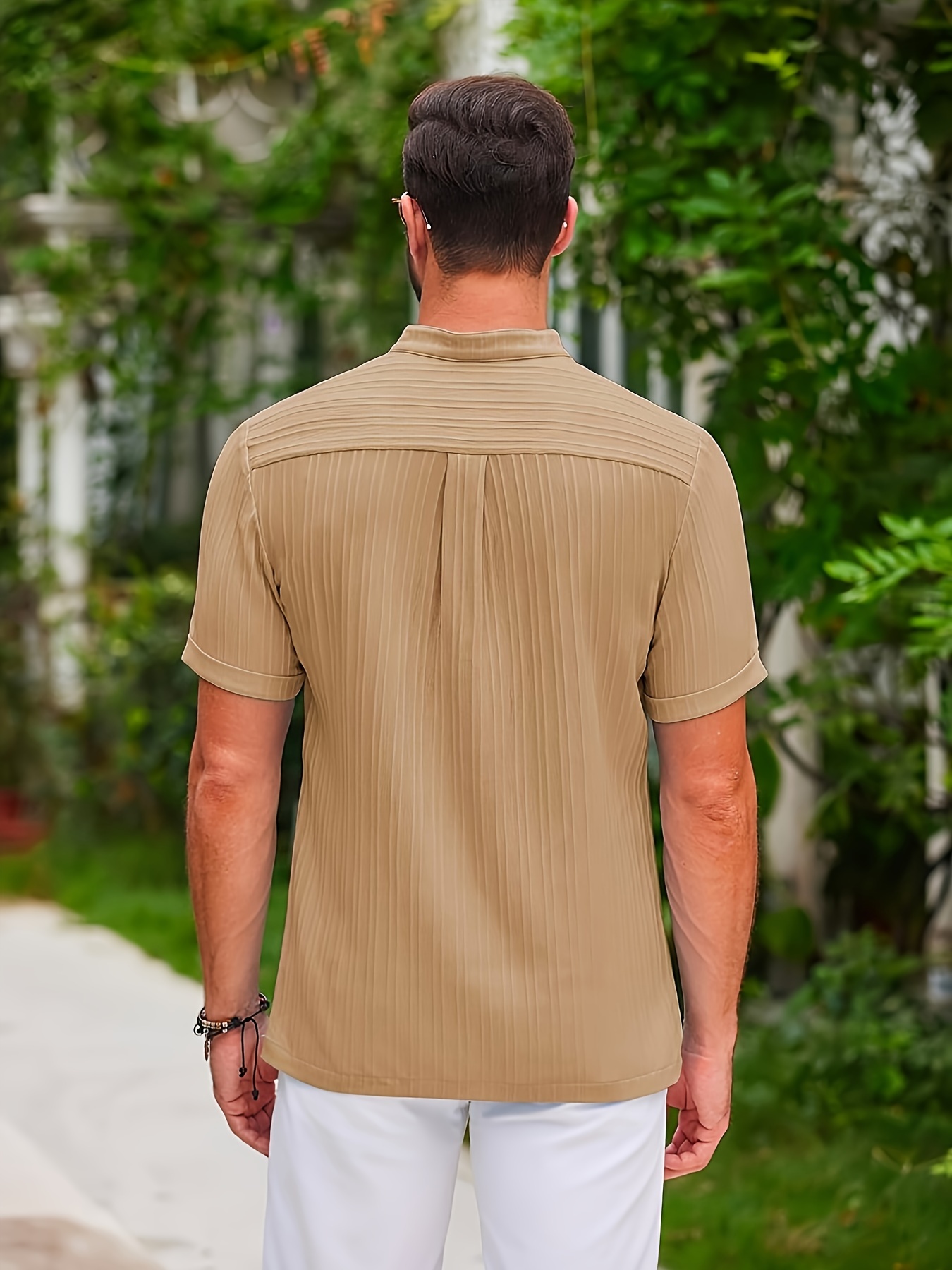 Men's Casual Breathable Striped Golf Shirt