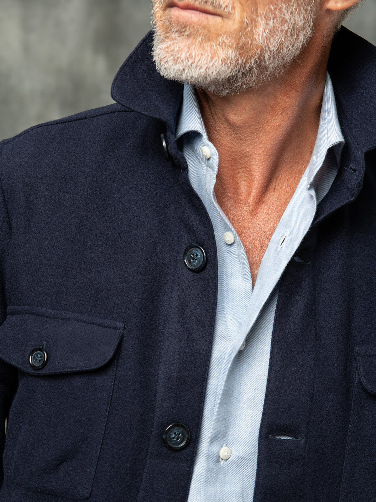 Blue Flannel Safari Jacket