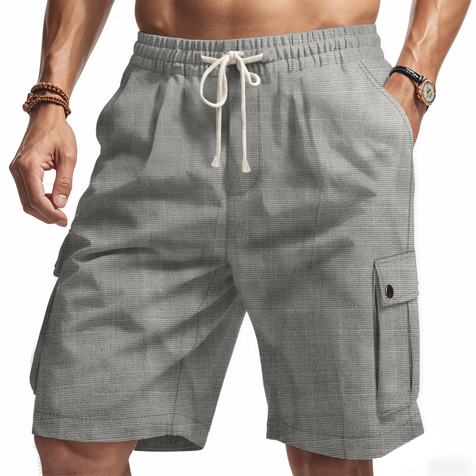 Men's Outdoor Leisure Workwear Linen Shorts