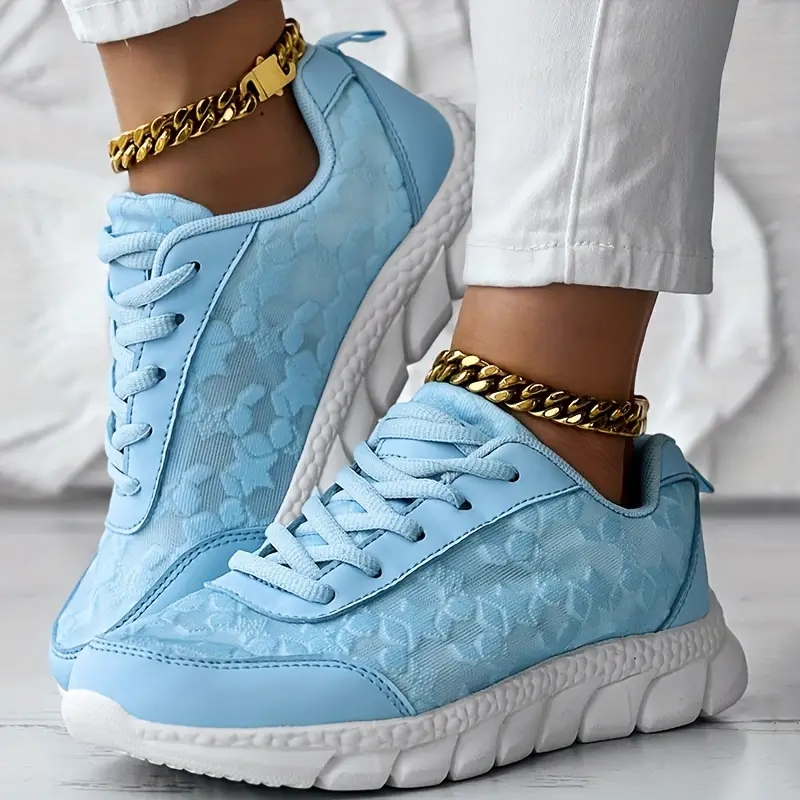 Women s Lace Solid Color Sneakers Platform Lace Soft Sole details 7