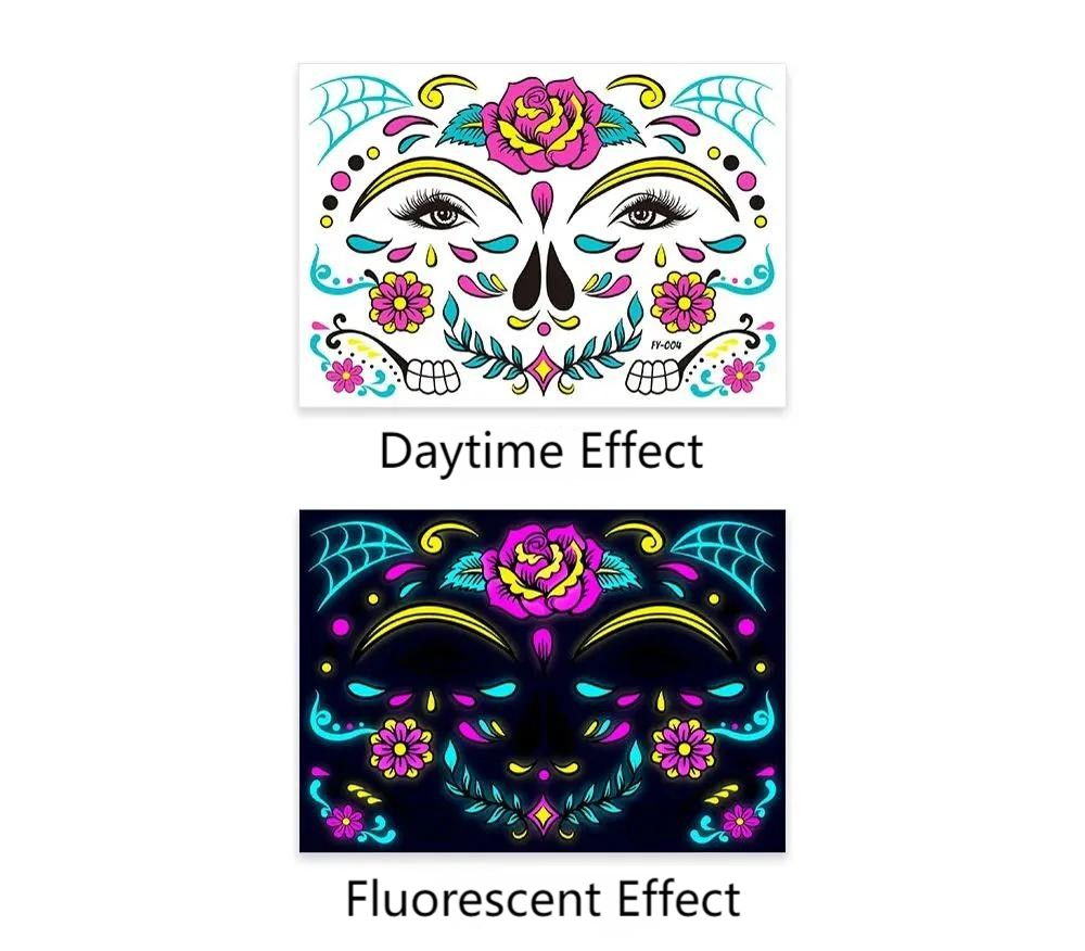 FLUORESCENT WATERPROOF TATTOO STICKERS