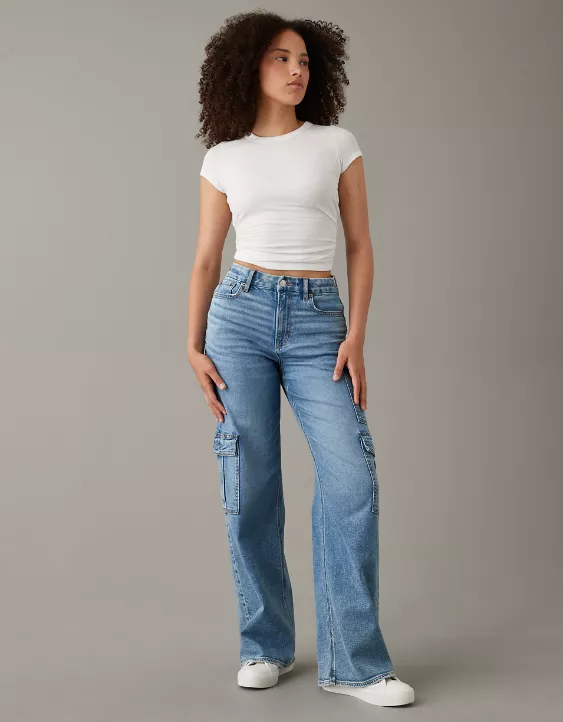 Drape Super High-Waisted Baggy Wide-Leg Jean