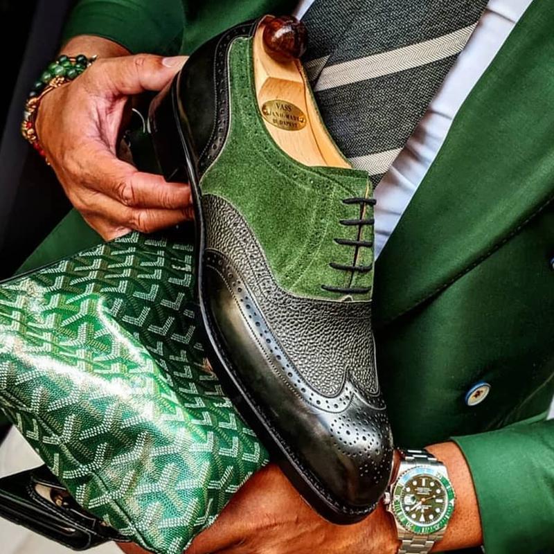 Oxford Leather Suede Men's shoes-Zittor