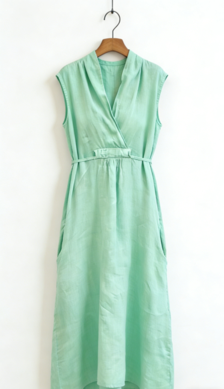 [Copy]Women's Relaxed Vibe Linen Shirt Dress