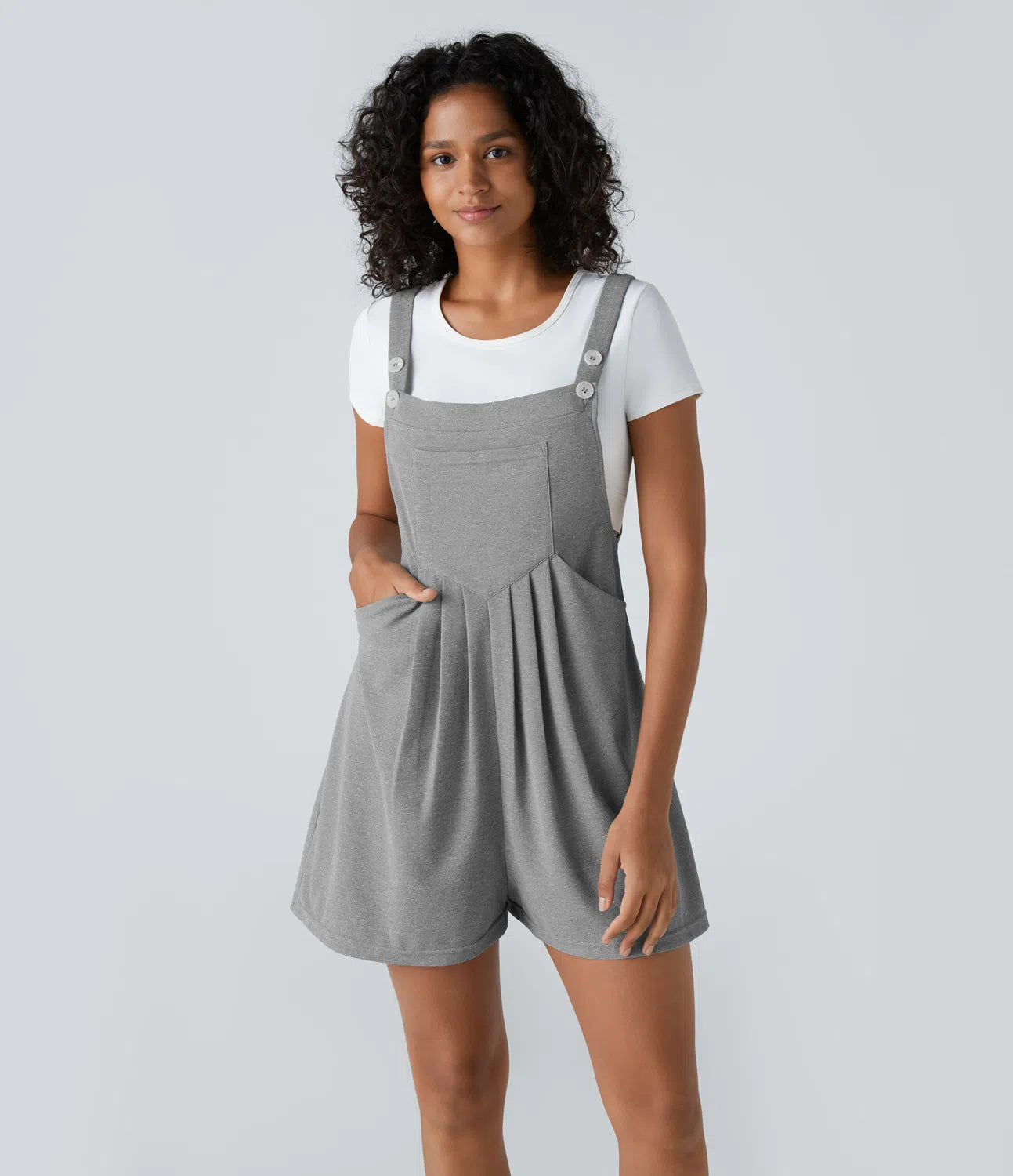 Plicated Waffle Romper