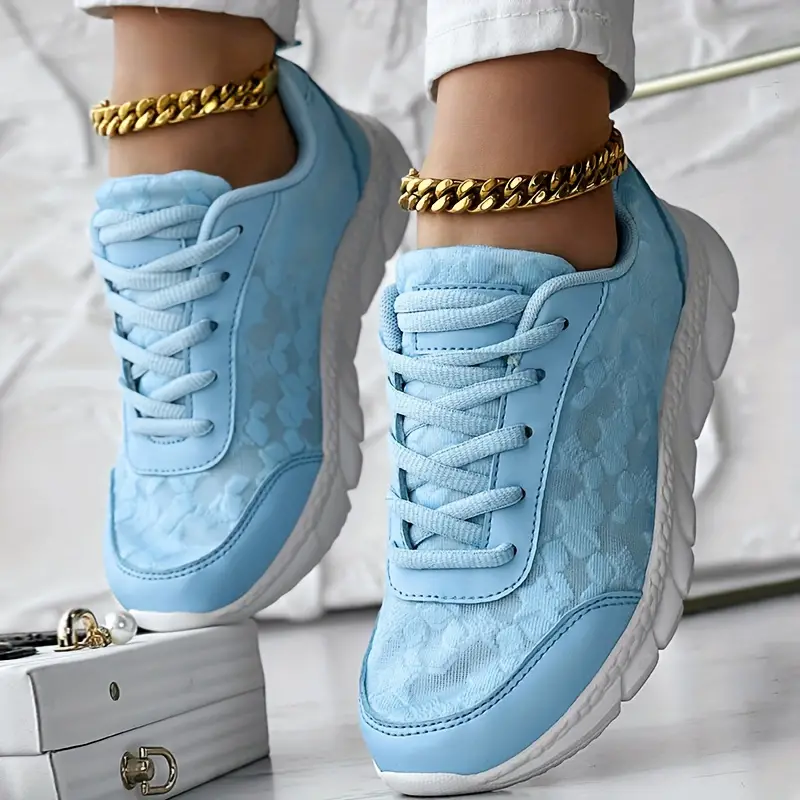 Women s Lace Solid Color Sneakers Platform Lace Soft Sole details 0