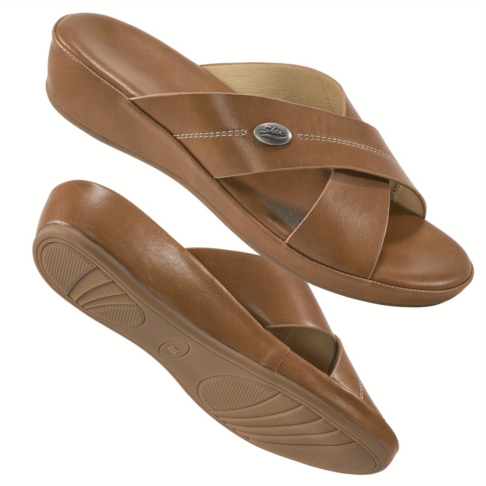 🔥US BEST SELLER🔥Women's Comfortable Orthopedic Leather Flat Sandals