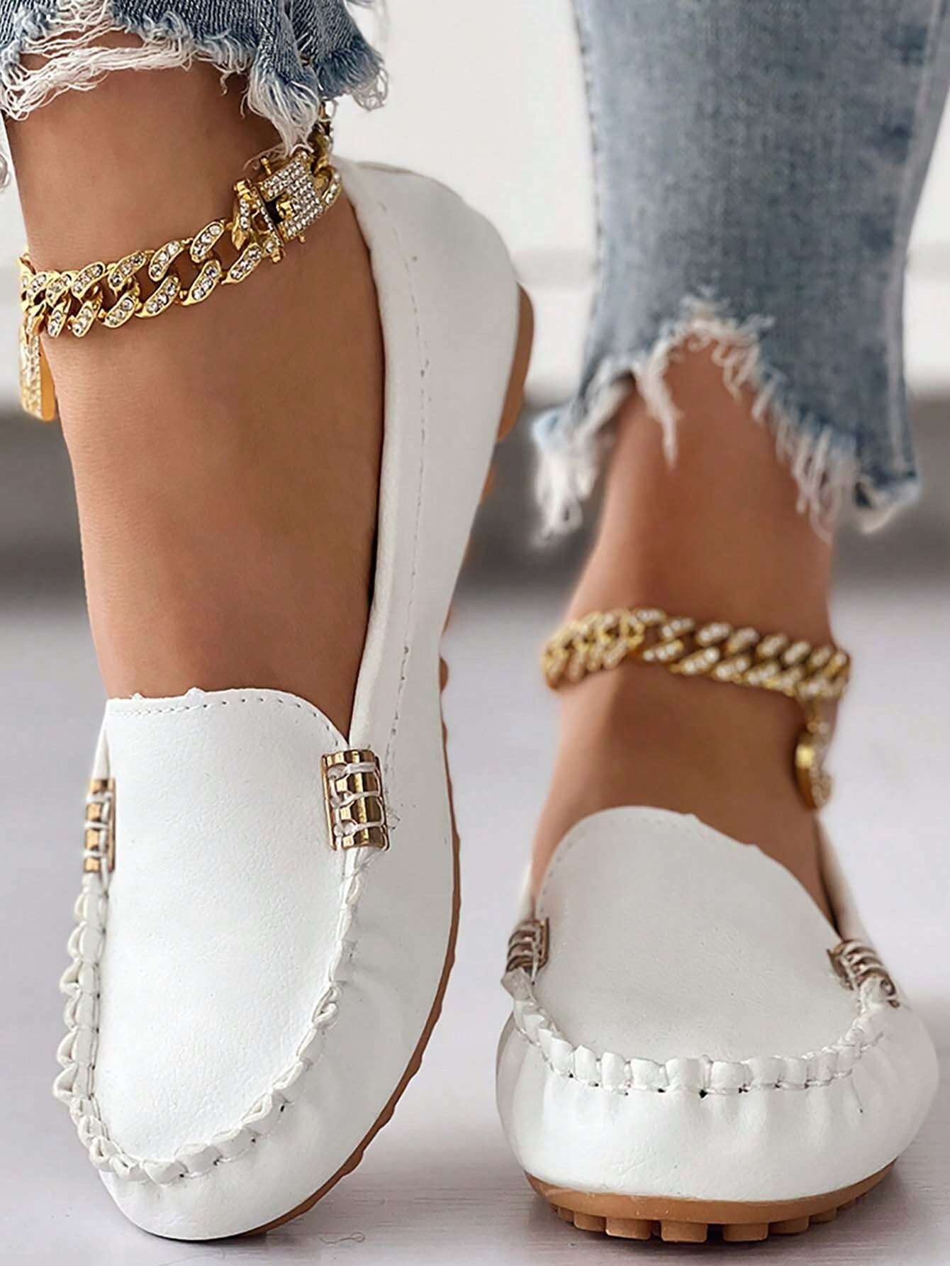 Women's Denim Flat Loafers