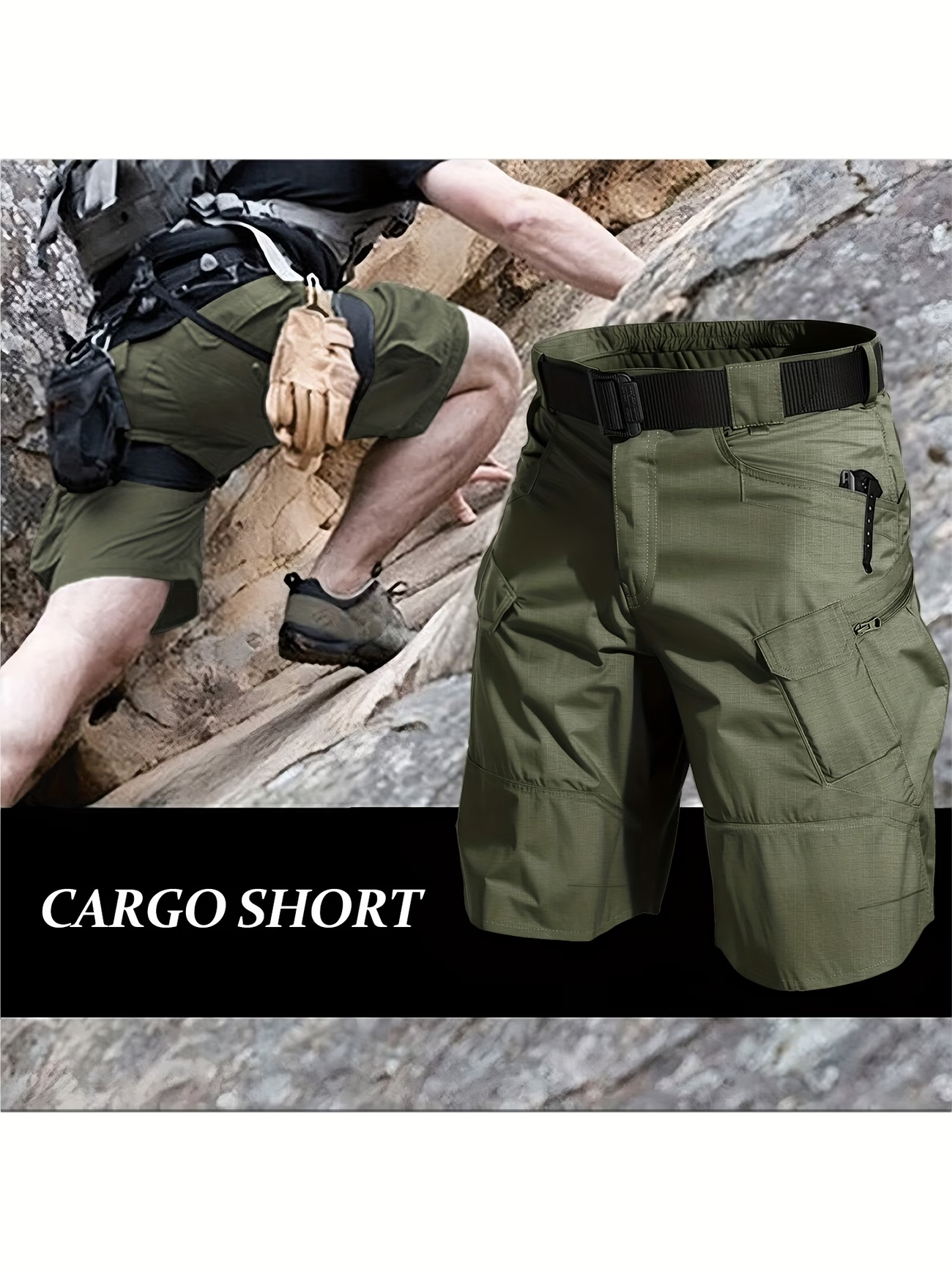 ✨Clearance Sale 50% OFF -  Men Cargo Shorts, Breathable Quick Dry Tactical Work Pants With Multi Pockets