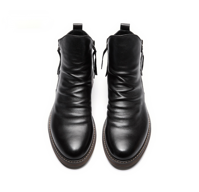 Men's shoes tassel boots men's leather boots 48 large size