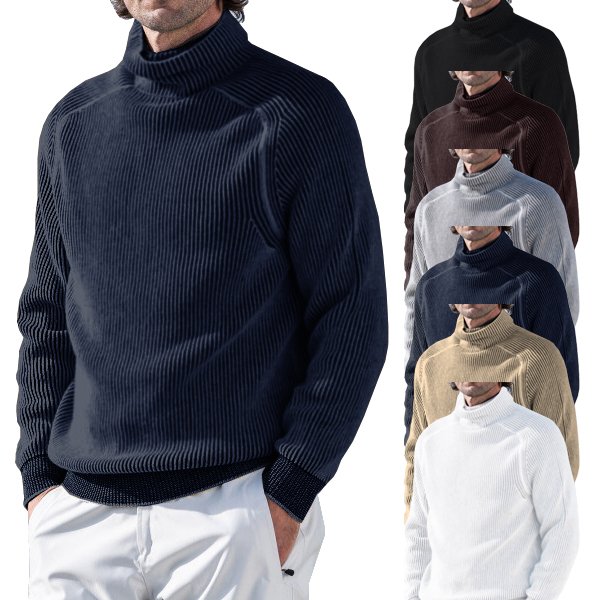 Cashmere turtleneck ski sweater