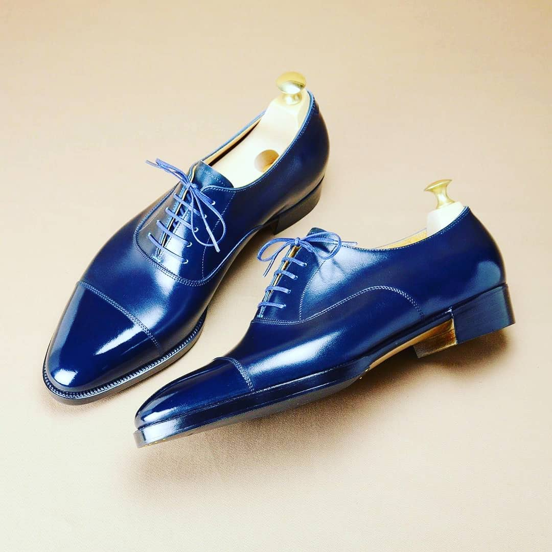 Blue Oxford Premium Leather Shoes-Zittor