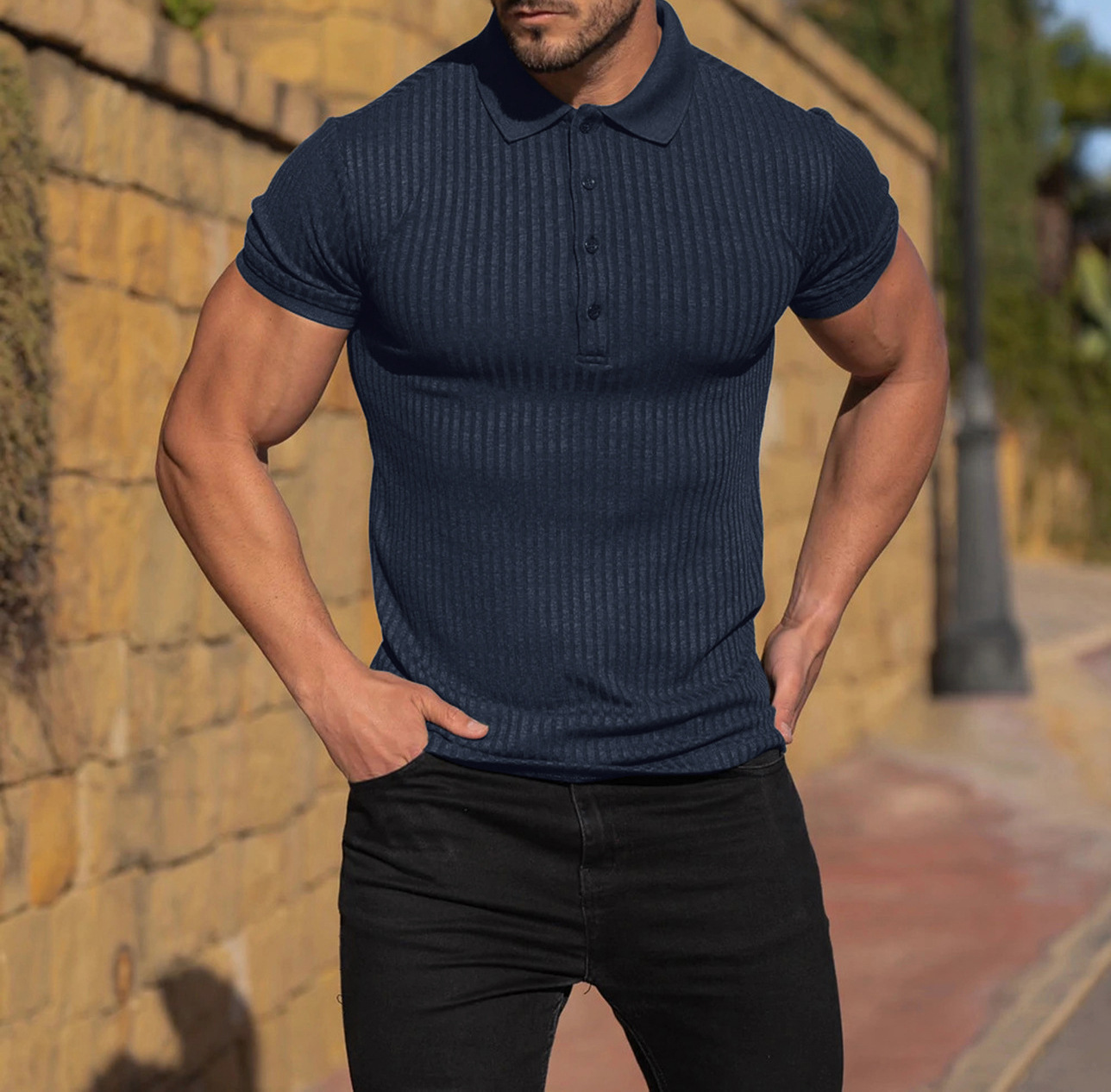 Men's Breathable Sports Casual Stretch Short Sleeves