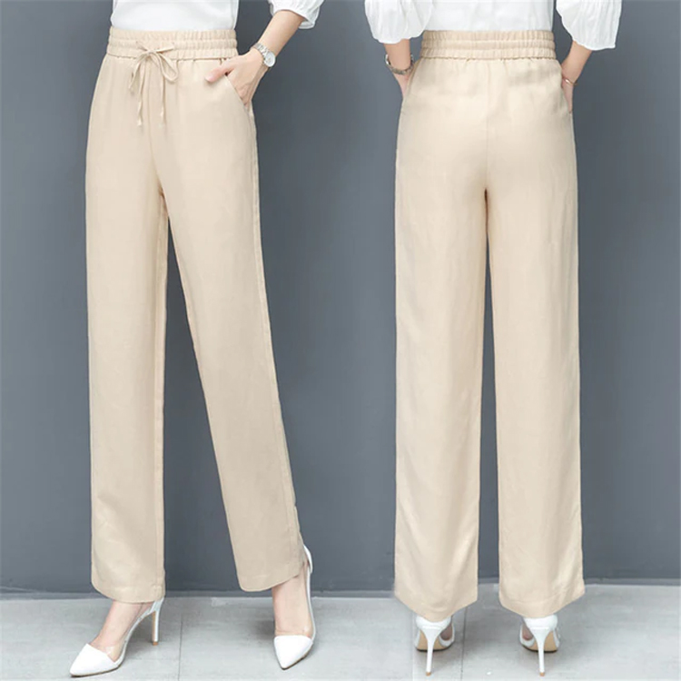 (🌞Summer Sale - 50% OFF💥) High Waist Loose Ice Silk Pants 🧊