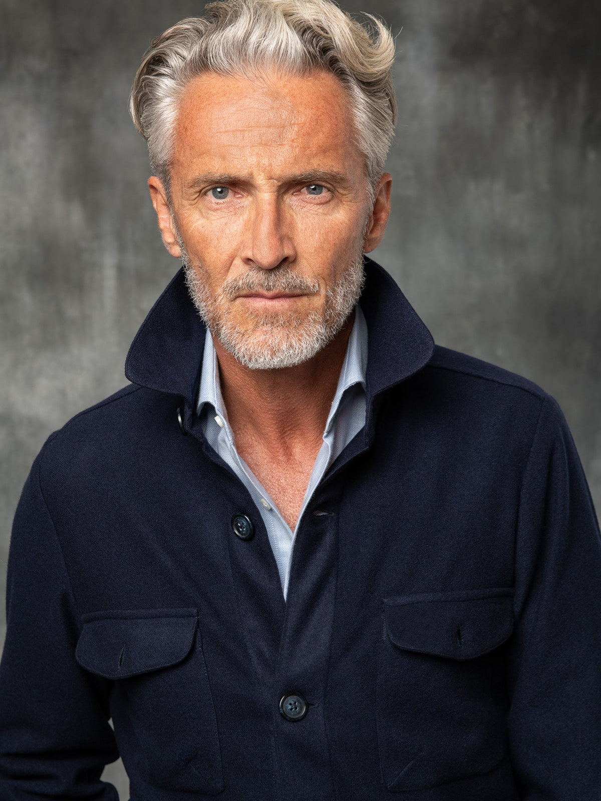 Blue Flannel Safari Jacket