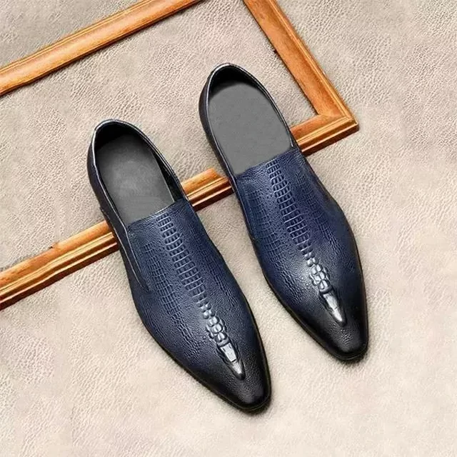 HANDMADE MEN'S WEDDING SHOES OXFORD BLACK KHAKI BROGSY WITH REAL LEATHER MENS DRESS SLIP ON FORMAL BUSINESS SHOES FOR MEN-Zittor