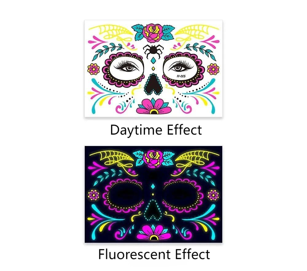 FLUORESCENT WATERPROOF TATTOO STICKERS