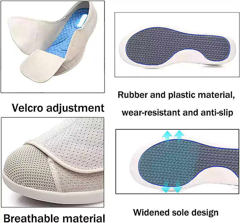 Velcro Comfort Orthopedic Walking Slip-On Shoes
