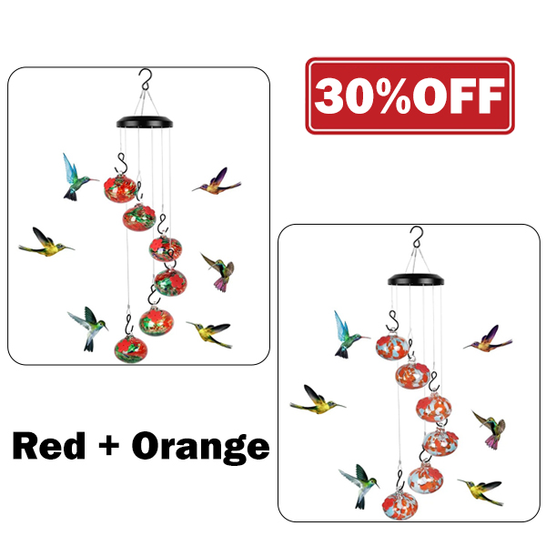 🎁 Last Day Promotion 49% OFF 🔥 2025 New Charming Wind Chimes Hummingbird Feeders Garden Decor