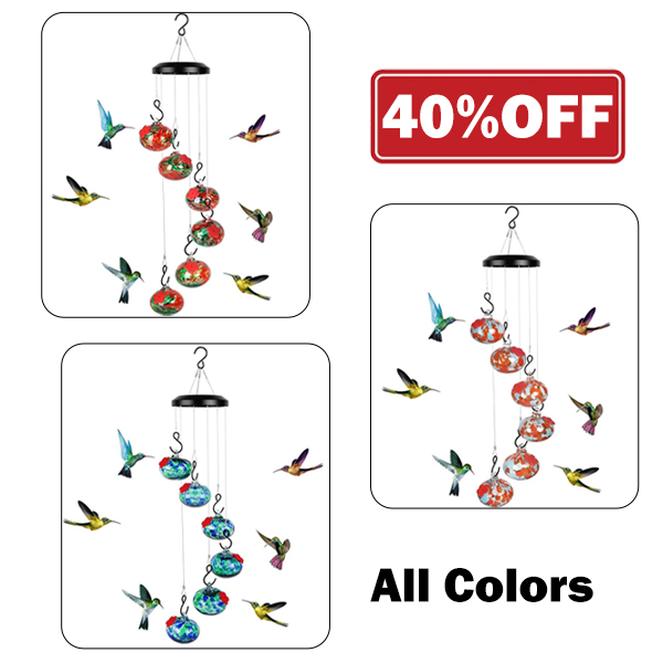 🎁 Last Day Promotion 49% OFF 🔥 2025 New Charming Wind Chimes Hummingbird Feeders Garden Decor