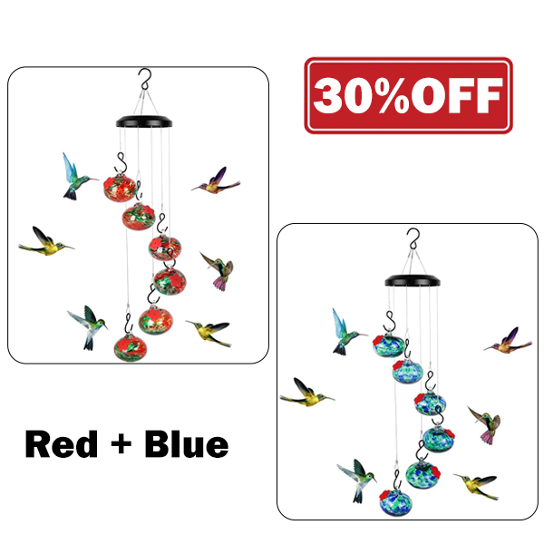 🎁 Last Day Promotion 49% OFF 🔥 2025 New Charming Wind Chimes Hummingbird Feeders Garden Decor