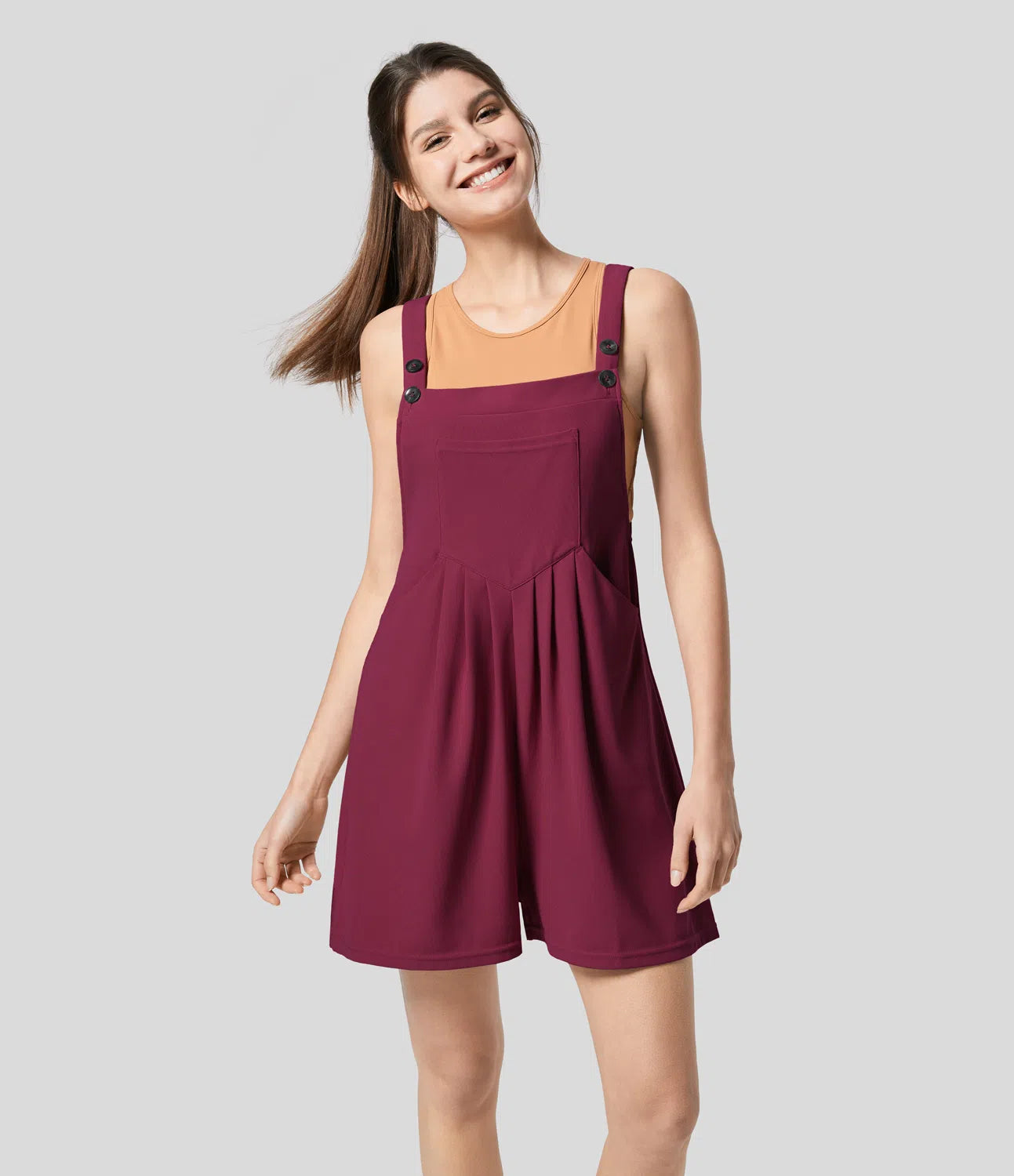 Plicated Waffle Romper