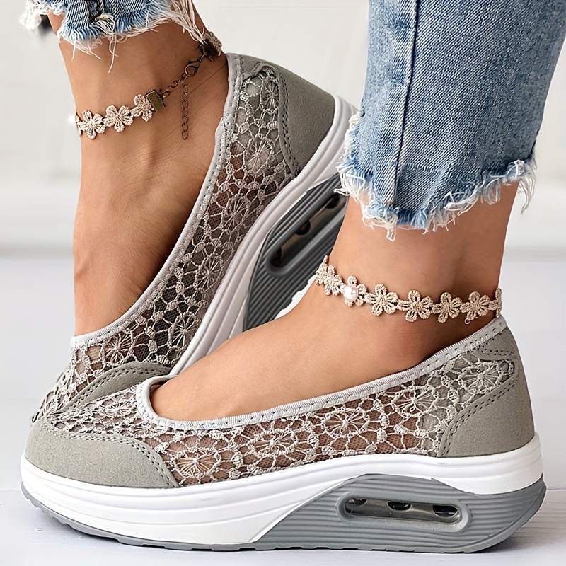 Women's Comfortable Orthopedic Lace Mesh Walk Shoes