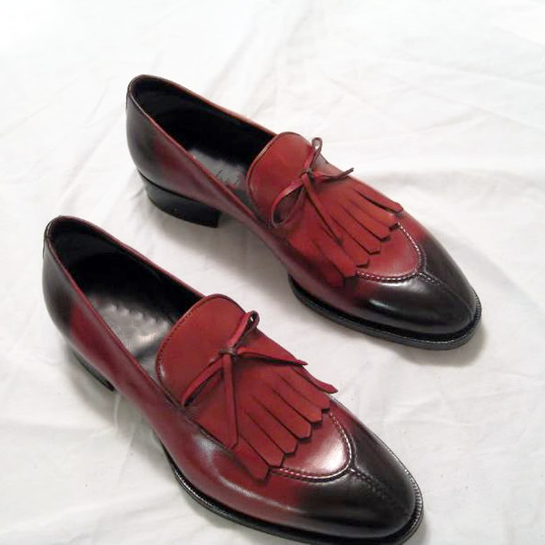 Handmade Men's Fringe Split Toe Shoes-Zittor