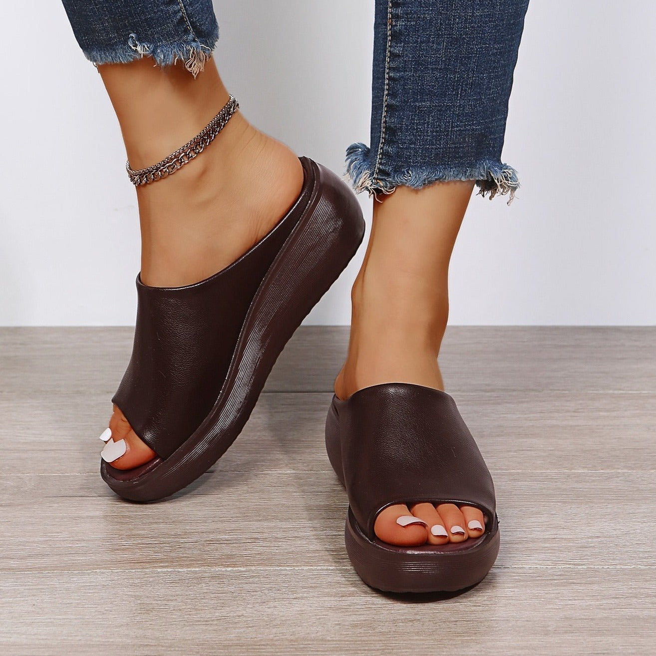🔥LAST DAY SALE-49% OFF-👡Ladies Leather Sole Slippers