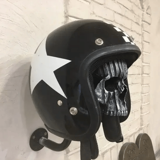 🔥Last Day 49% OFF-Motorcycle Skull Helmet Holder with Beard(🎁The most special gift for riders)