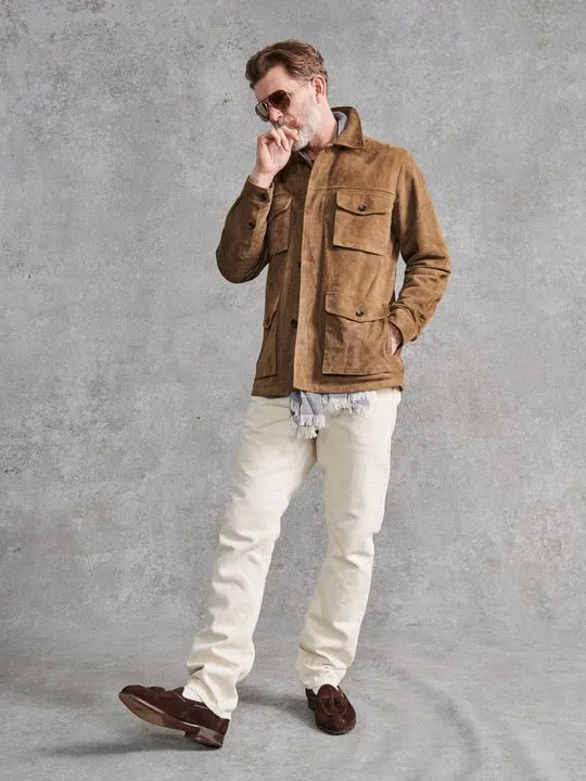 Men's Suede Cargo Jacket-Last Day 50% OFF