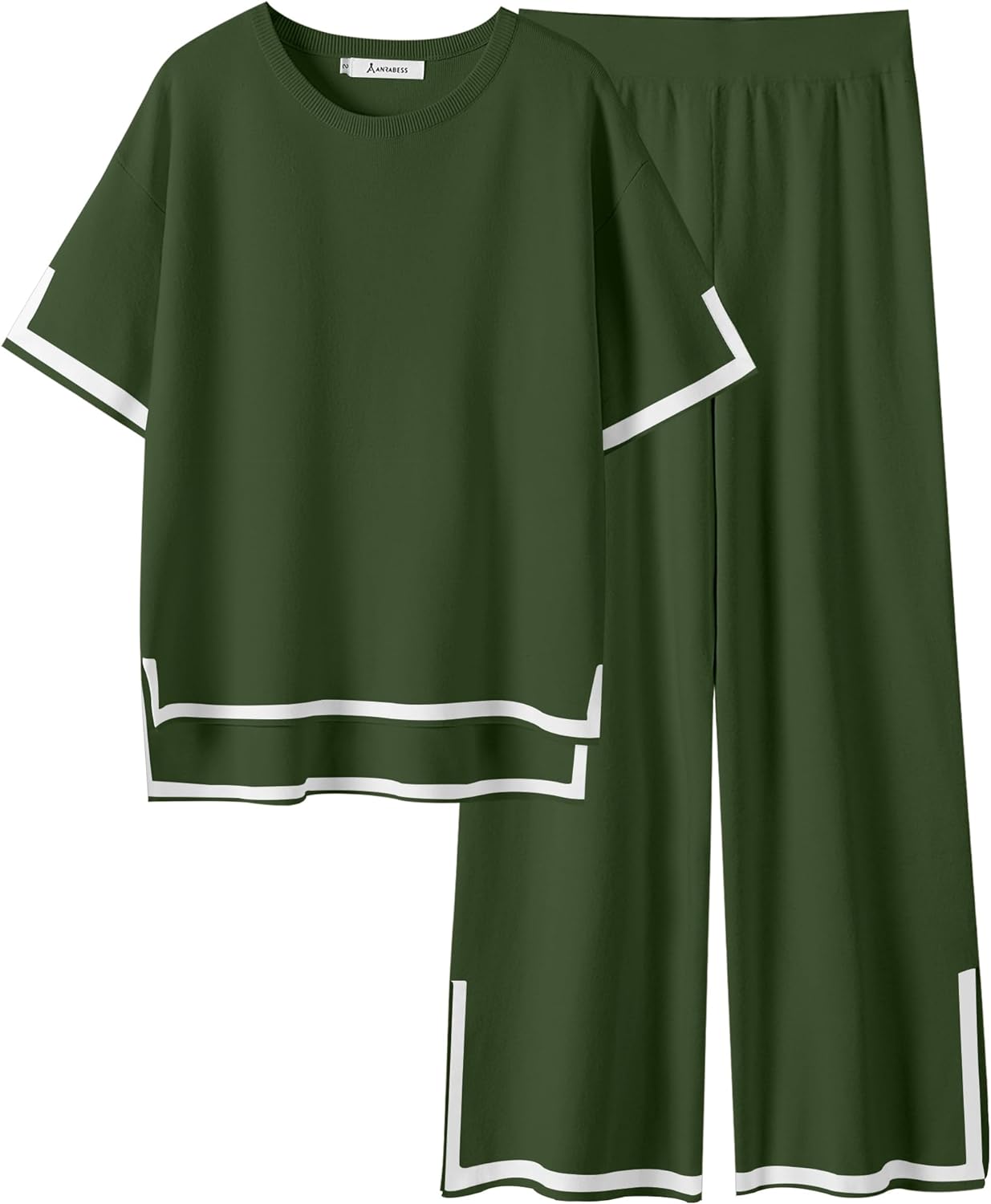 Women's 2 Piece Short Sleeve Pullover Sweater Sets