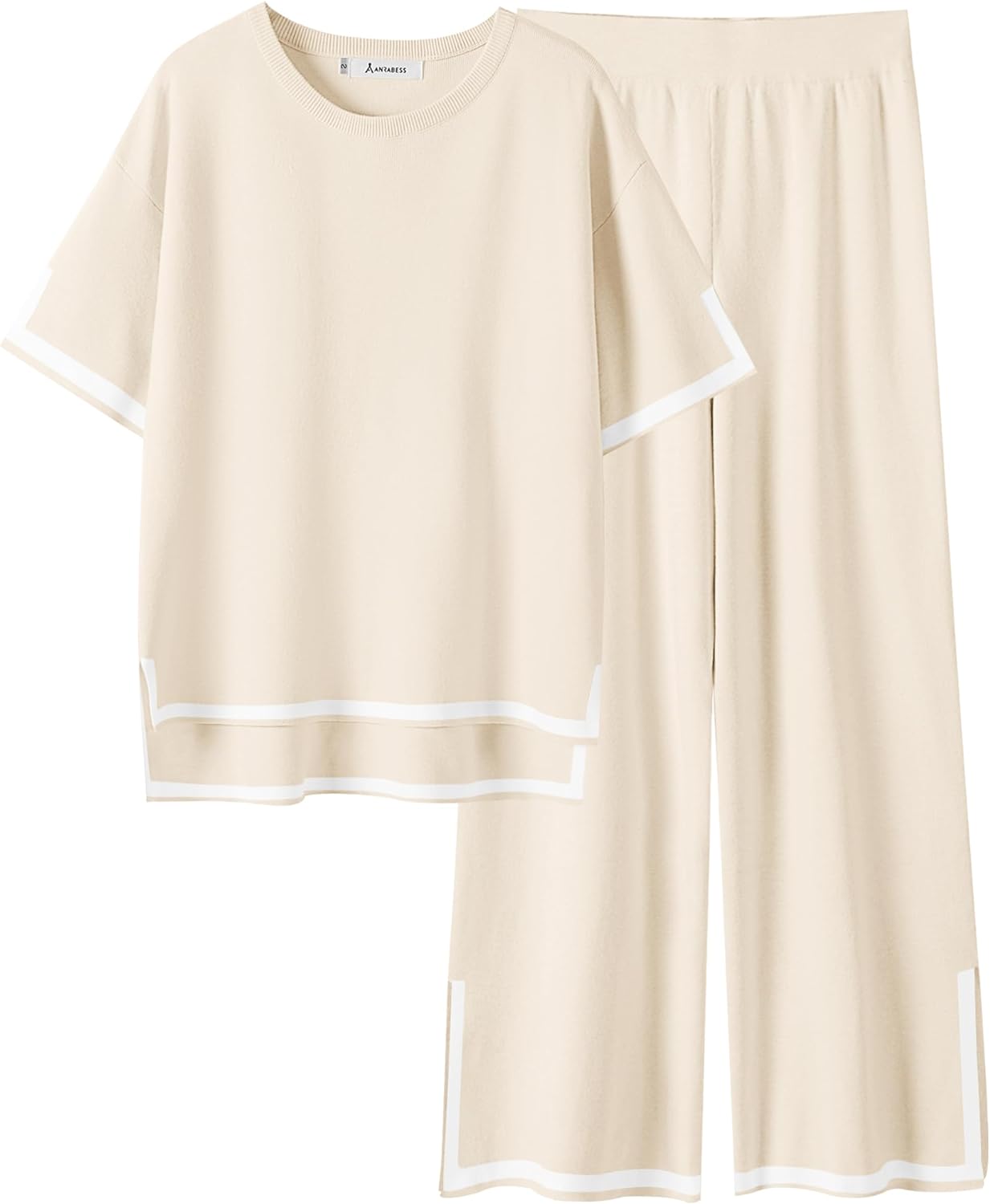 Women's 2 Piece Short Sleeve Pullover Sweater Sets