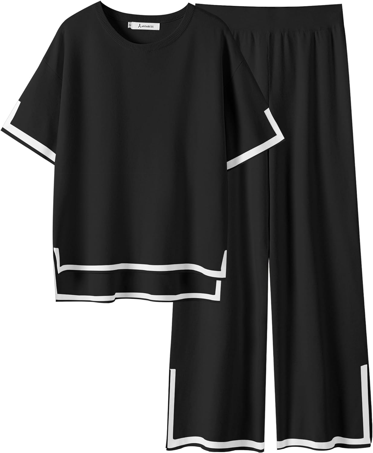 Women's 2 Piece Short Sleeve Pullover Sweater Sets