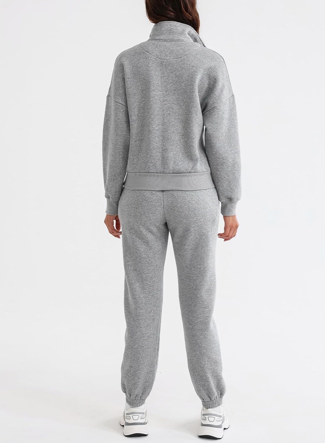 Women 2 Piece Outfits Sweatsuit Lounge Set Half Zip Pullover with Tracksuit Matching Pants Set