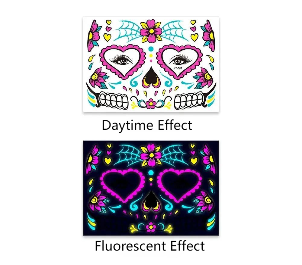 FLUORESCENT WATERPROOF TATTOO STICKERS