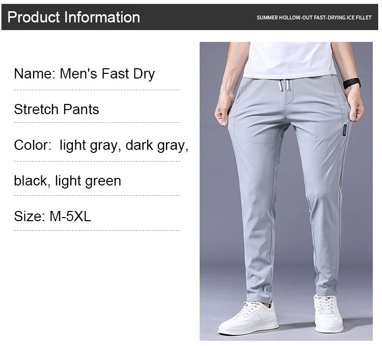 Last Day Promotion 49% OFF-- Men‘s Fast Dry Stretch Pants BUY 1 GET 1 FREE(2 pcs)