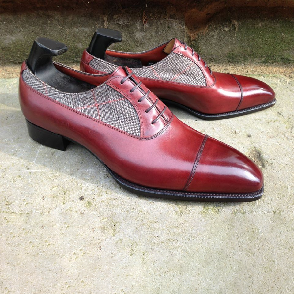 Two Tone Burnished formal shoes-Zittor