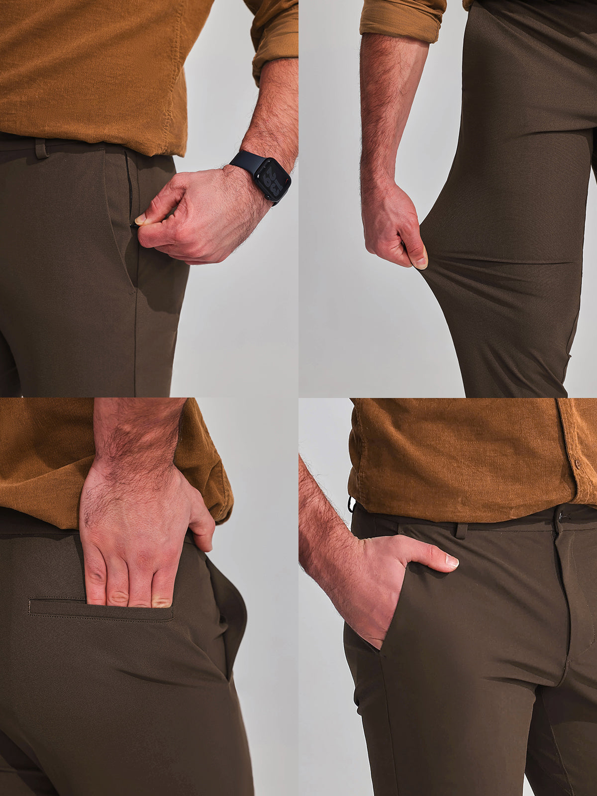 M's Commission Everyday Performance Chino Pants Olive Brown-Zittor