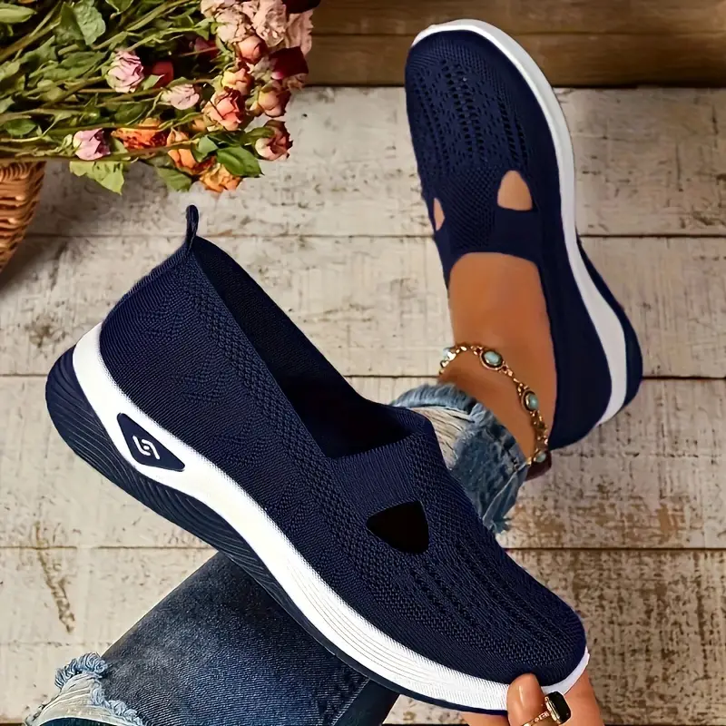 Women s Lightweight Knit Sneakers Comfortable Soft Sole details 4